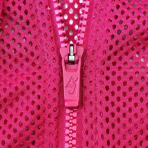 Y2k Pink Nike Mesh Swoosh Arm Logo ZIP Up Hoodie - Picture 5 of 5